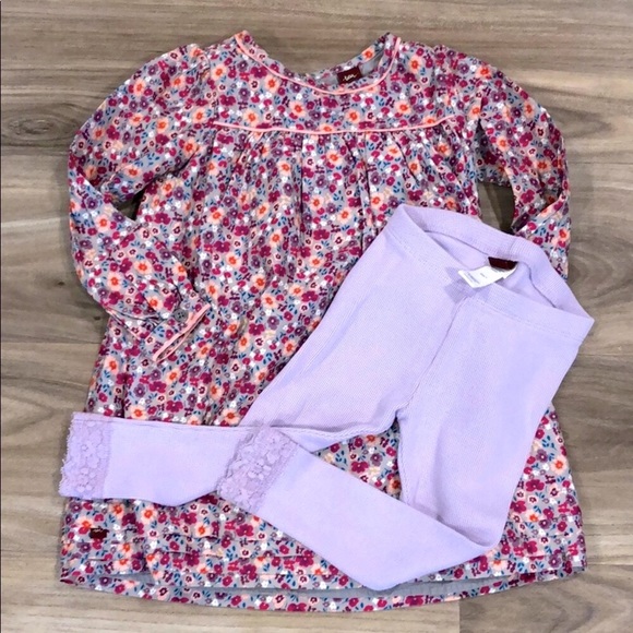 Tea collection dress and leggings set size 3 - Picture 1 of 5